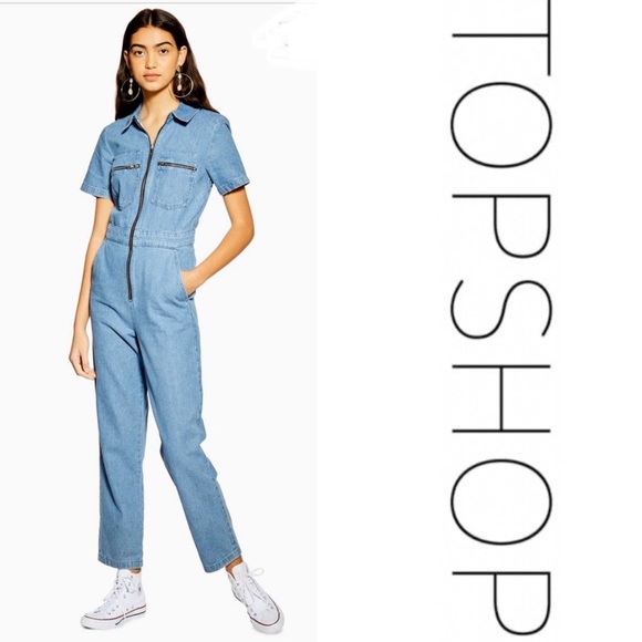 Topshop Pants - Topshop denim jumpsuit